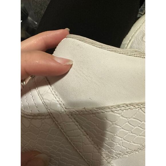 Nike Dunk Sky Hi Top Hidden Wedge Sneaker Women 8 Textured Croc Print Wedge Shoe - Picture 11 of 15